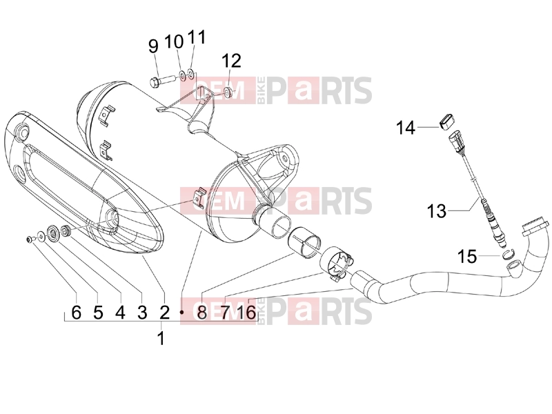 PIAGGIO MP3 300 ie MIC Engine » Silencer