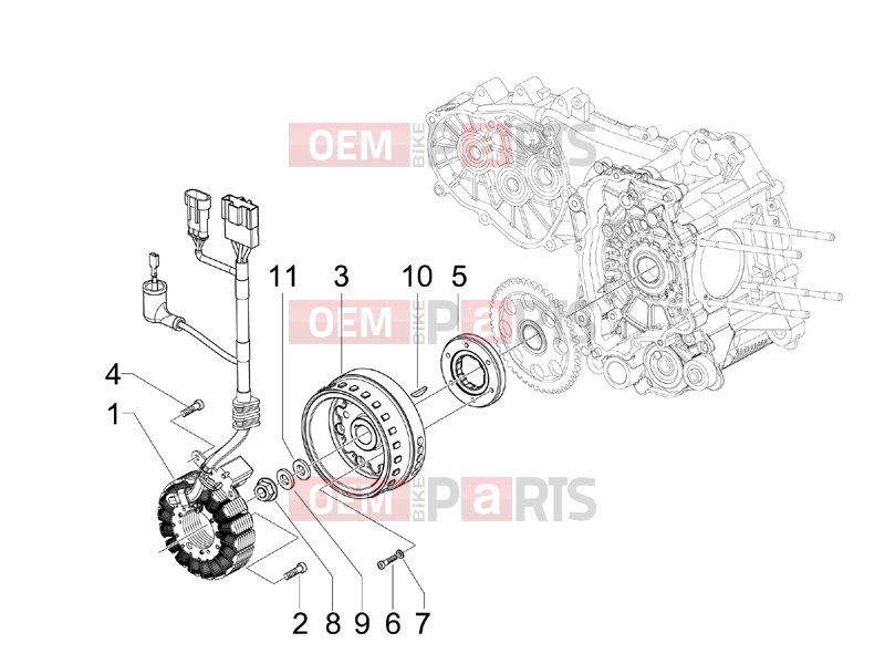 PIAGGIO MP3 400 ie Engine » Flywheel magneto
