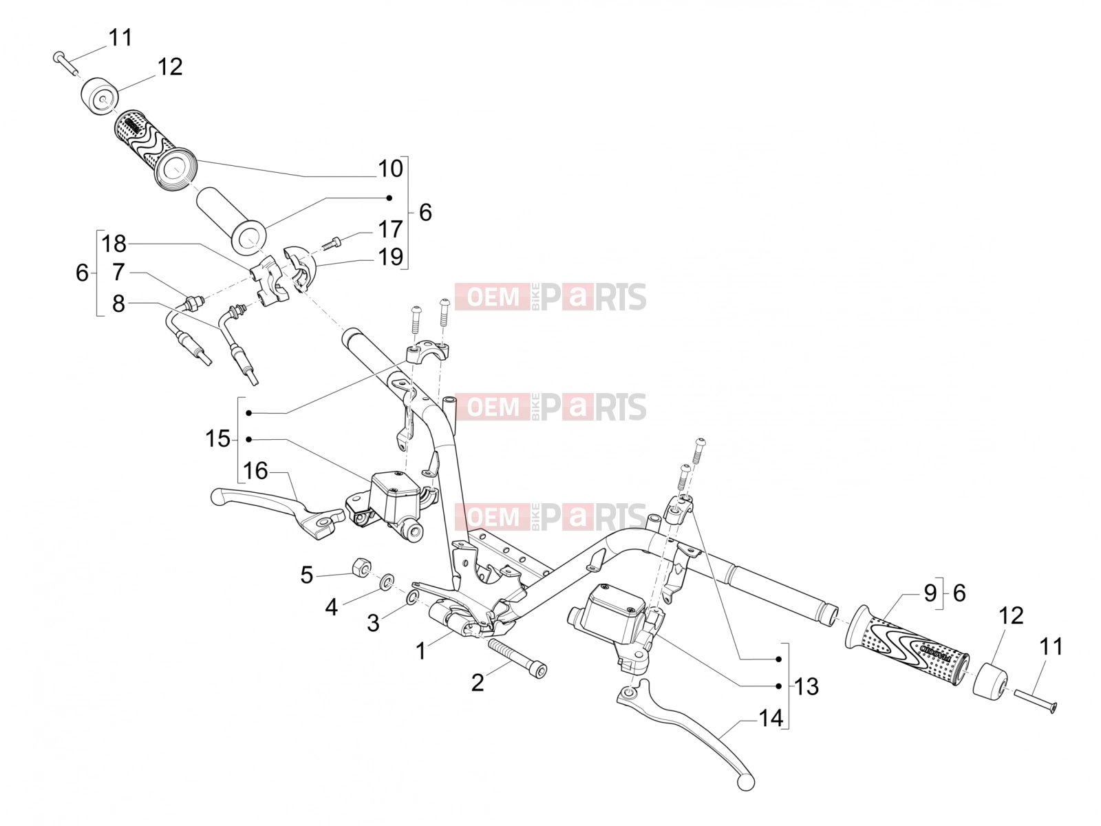 PIAGGIO MP3 500 LT Business Handlebars/Steering » Handlebars - Master cil.