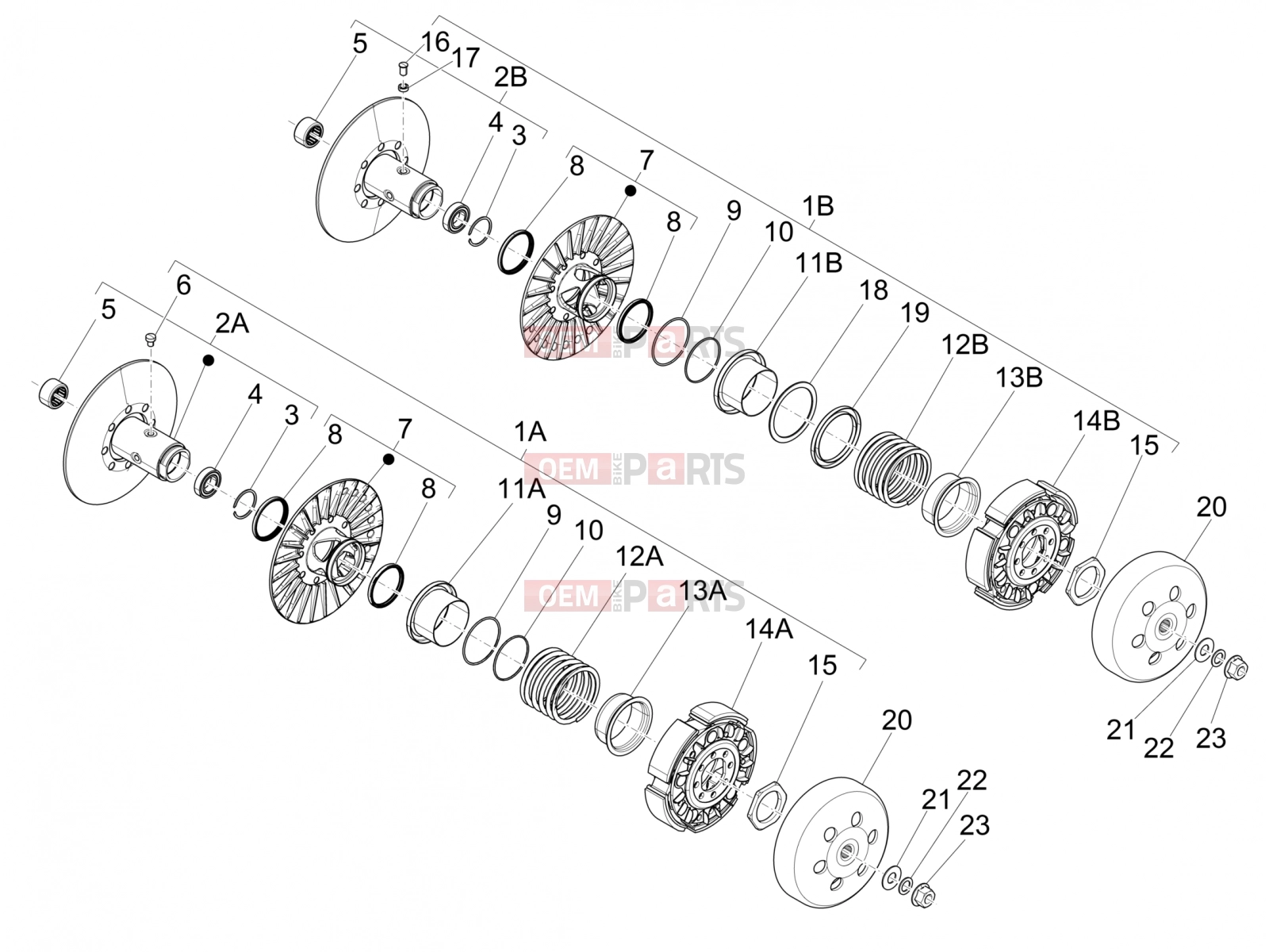 PIAGGIO MP3 500 LT Sport Engine » Driven pulley