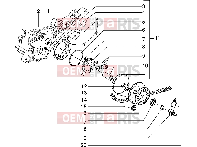 PIAGGIO Engine » Driving pulley