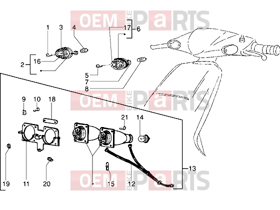 PIAGGIO Electrical system » Headlamp