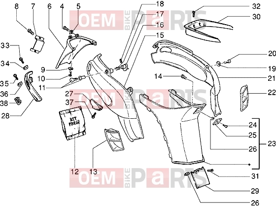PIAGGIO Chassis » Side covers