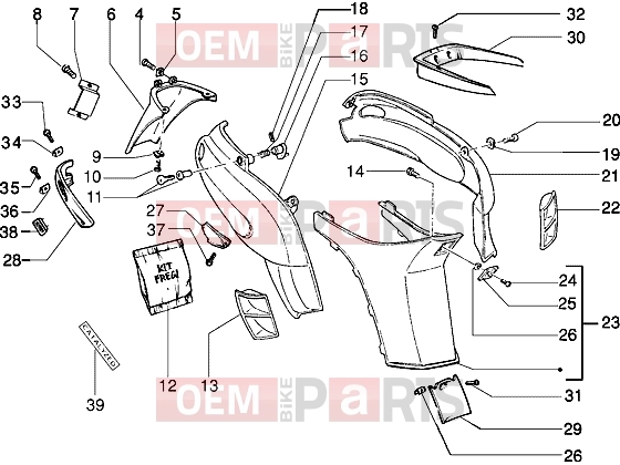 PIAGGIO Chassis » Side covers