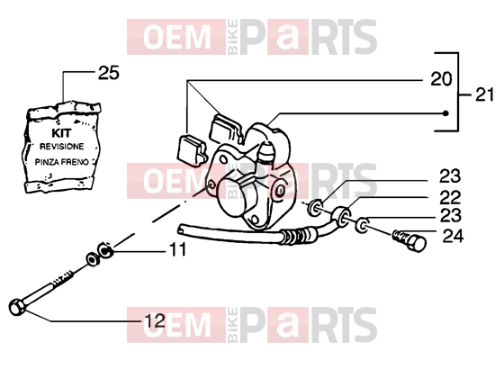 PIAGGIO Transmissions » Front brake caliper