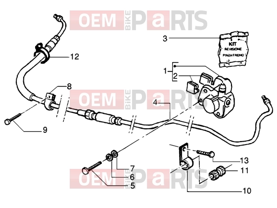 PIAGGIO Transmissions » Rear caliper