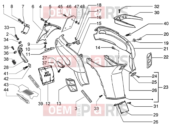 PIAGGIO Chassis » Side covers
