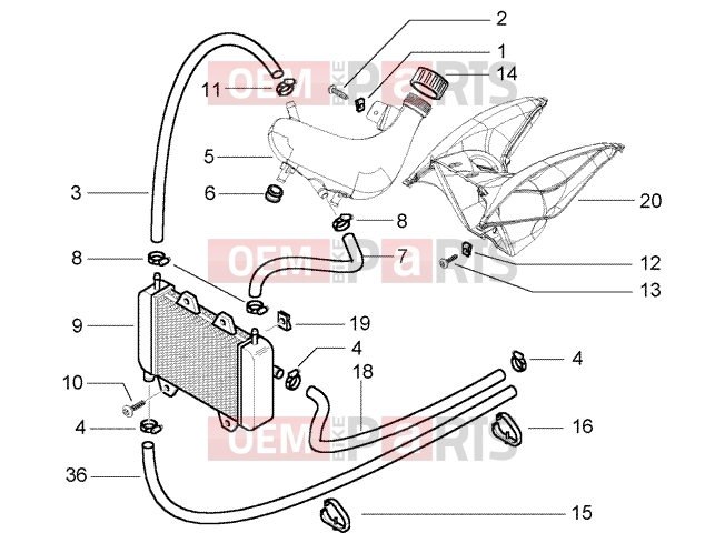 PIAGGIO Chassis » Cooling system