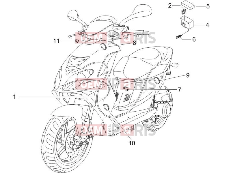 PIAGGIO NRG Power DD Electrical system » Main cable harness