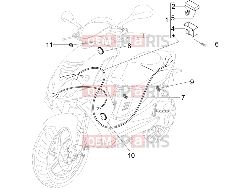 PIAGGIO NRG Power DD Serie Speciale Electrical system » Main cable harness