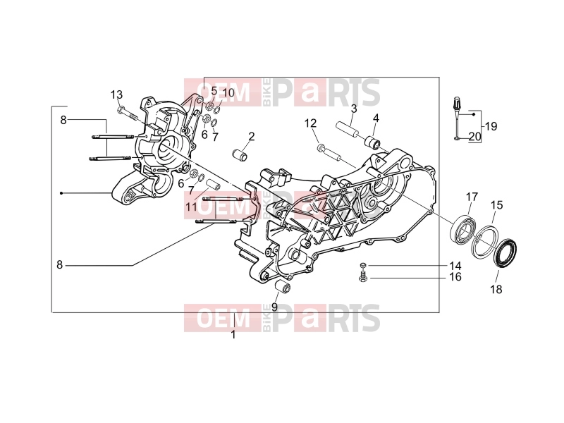 PIAGGIO NRG Power DT Engine » Crankcase