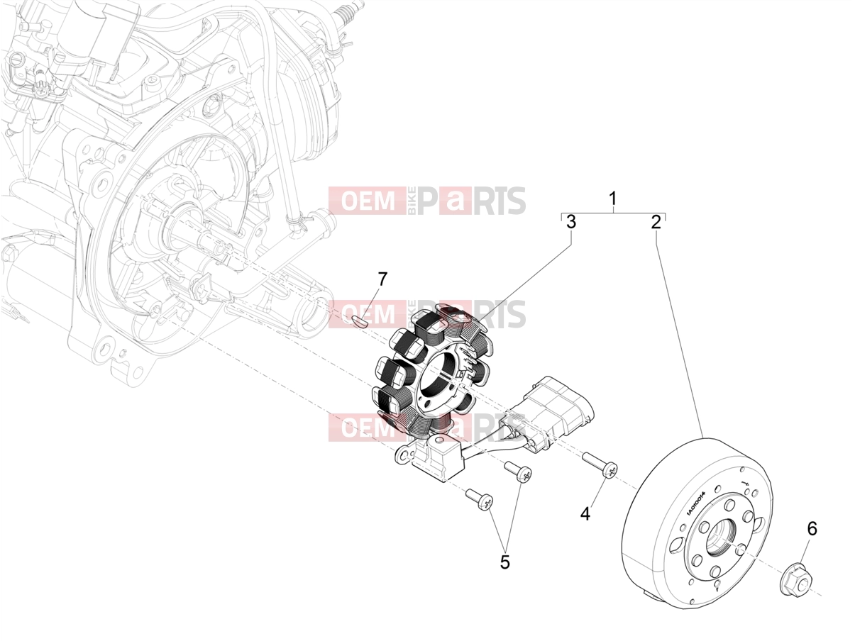 PIAGGIO NRG Power DD Engine » Flywheel magneto