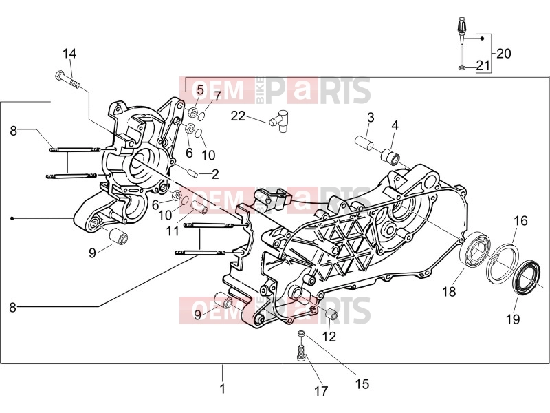 PIAGGIO NRG Power Purejet Engine » Crankcase