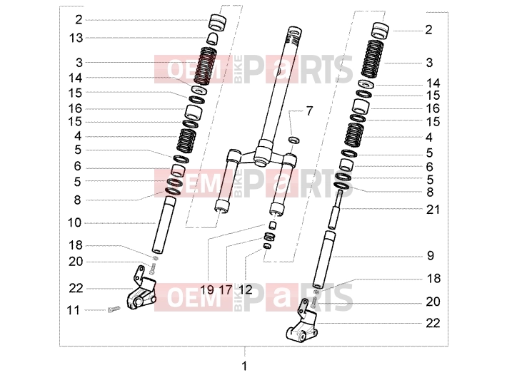 PIAGGIO Suspensions-Wheels » Front fork