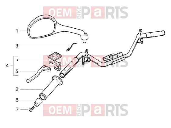 PIAGGIO Handlebars » Handlebars component parts