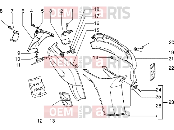 PIAGGIO Chassis » Side covers