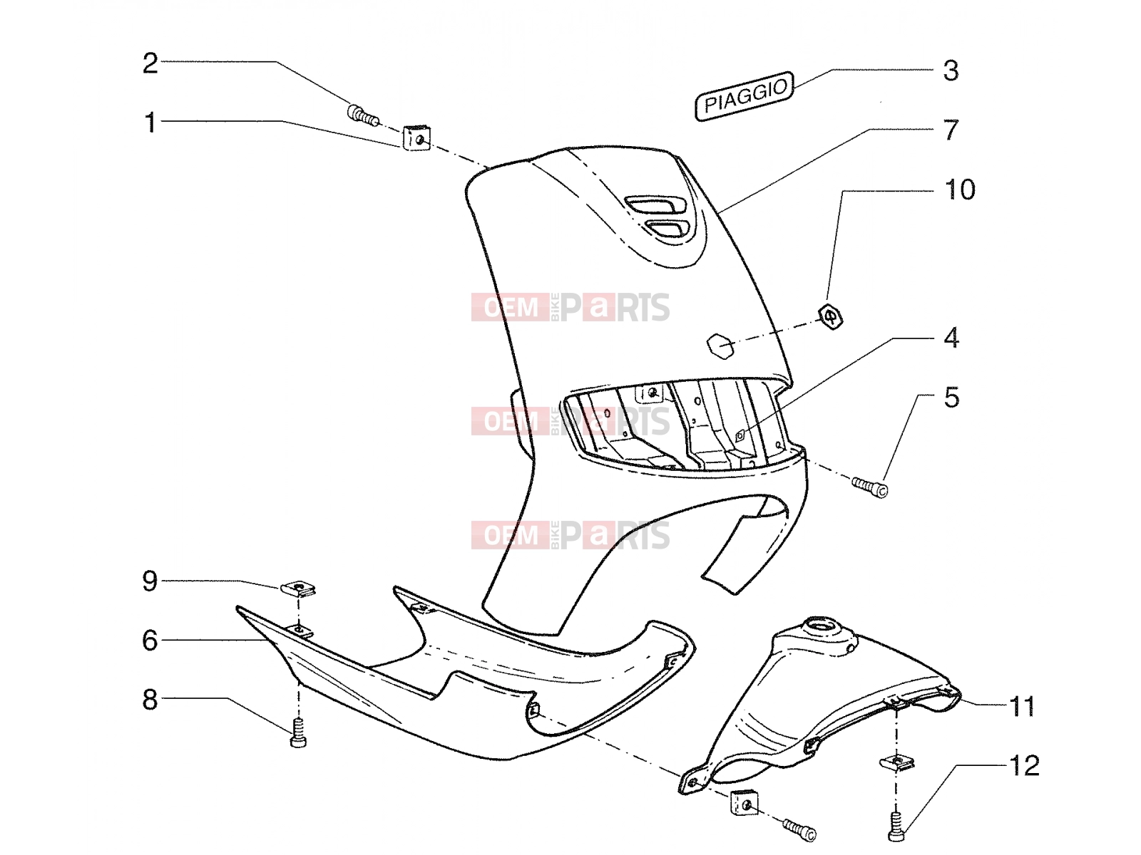 PIAGGIO Frame » Front shield