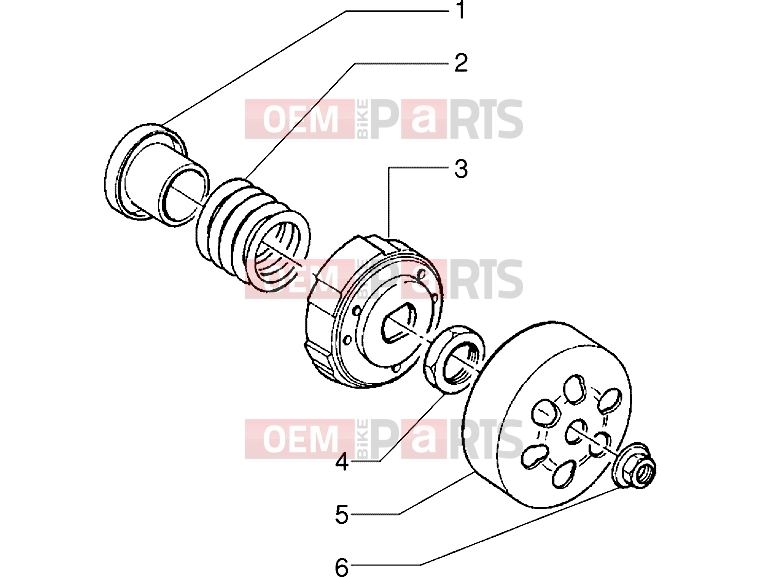 PIAGGIO Engine » Driven half pulley