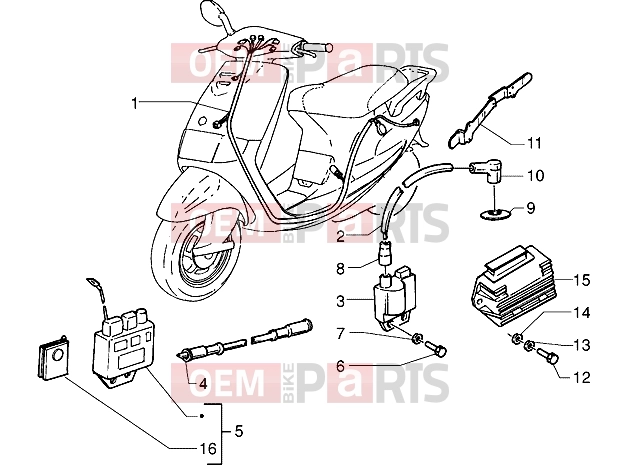 PIAGGIO Electrical system » Electrical devices