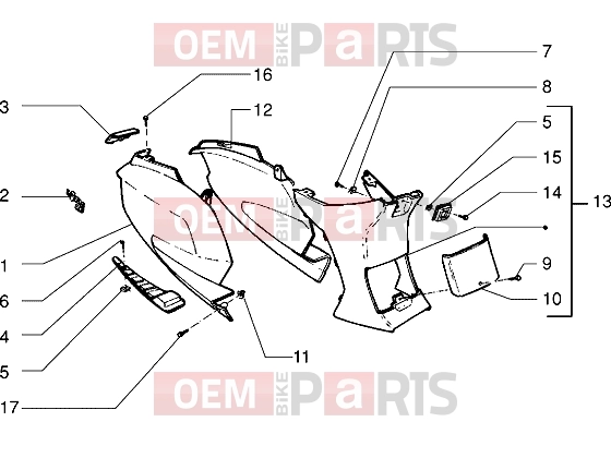 PIAGGIO Chassis » Side covers