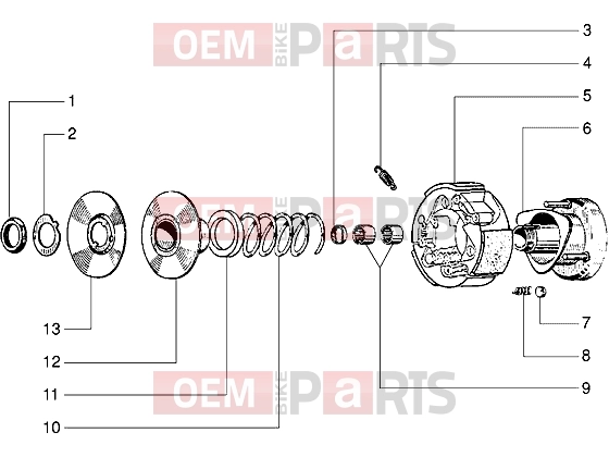 PIAGGIO Engine » Component parst of driven pulley