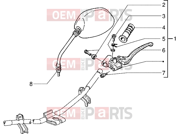 PIAGGIO Handlebars » Handlebars component parts