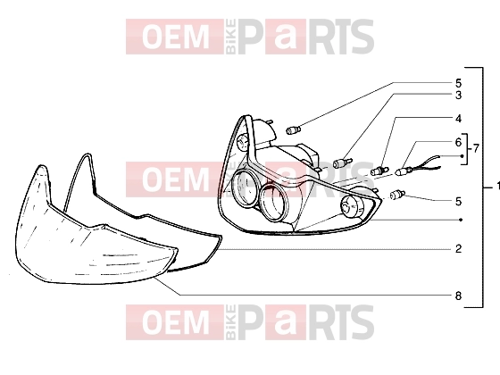 PIAGGIO Electrical system » Optical unit