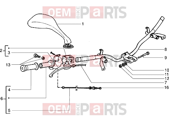 PIAGGIO Handlebars » Handlebars component parts