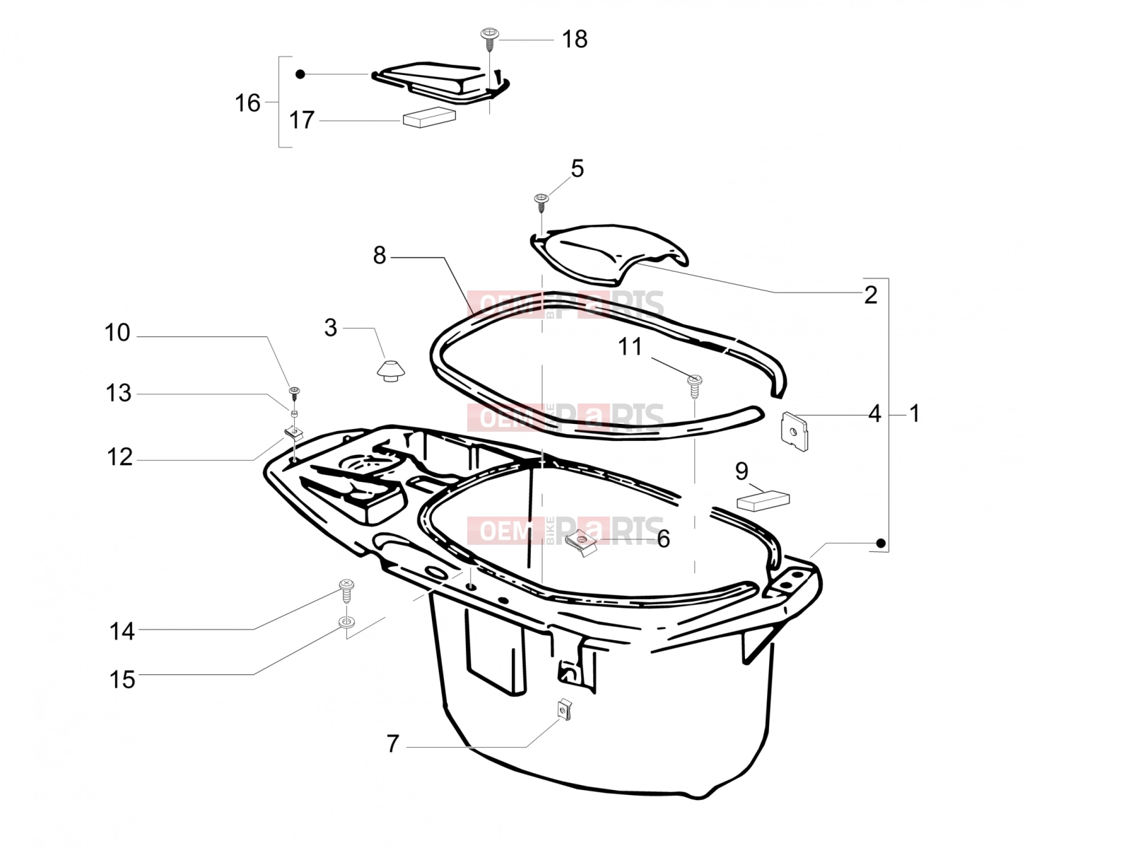 PIAGGIO Chassis » Case helmet