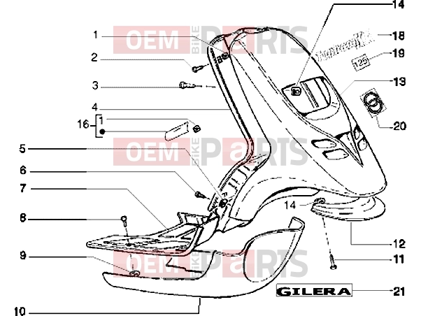 PIAGGIO Chassis » Front shield-Footboard-Spoiler