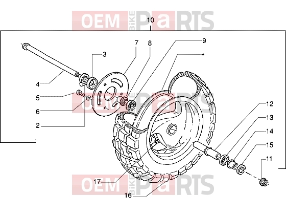 PIAGGIO Suspensions-Wheels » Front wheel