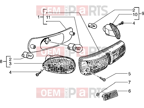 PIAGGIO Electrical system » Rear tail lamp