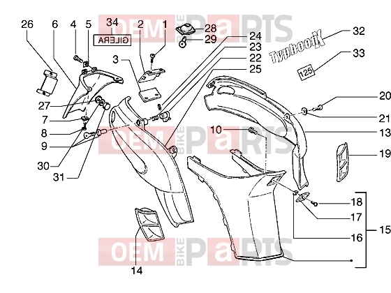 PIAGGIO Chassis » Side covers