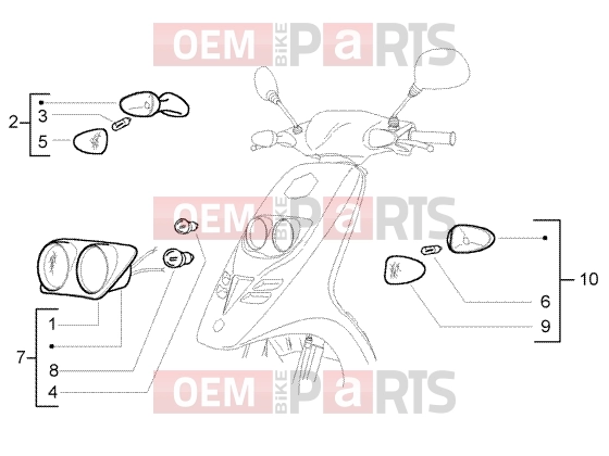 PIAGGIO Electrical system » HEADLAMP