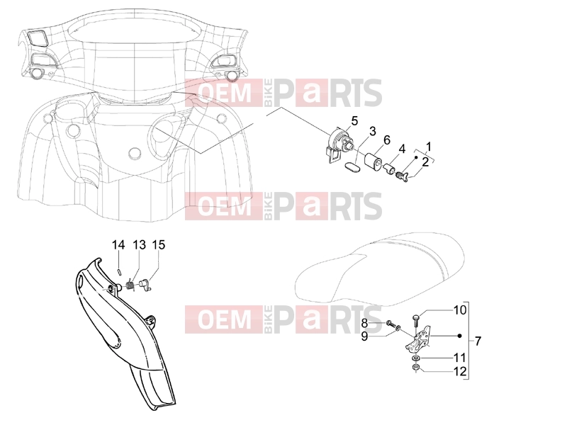PIAGGIO Typhoon 50 2T Frame - Plastic parts - Coachwork » Locks