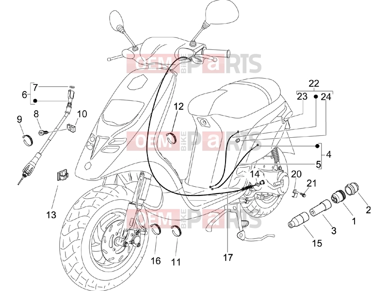 PIAGGIO Typhoon 50 2T Braking system - Transmissions » Transmissions