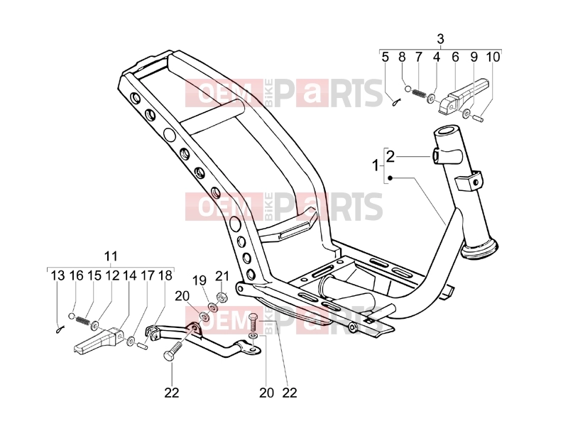 PIAGGIO Typhoon 50 2T Frame - Plastic parts - Coachwork » Frame/bodywork