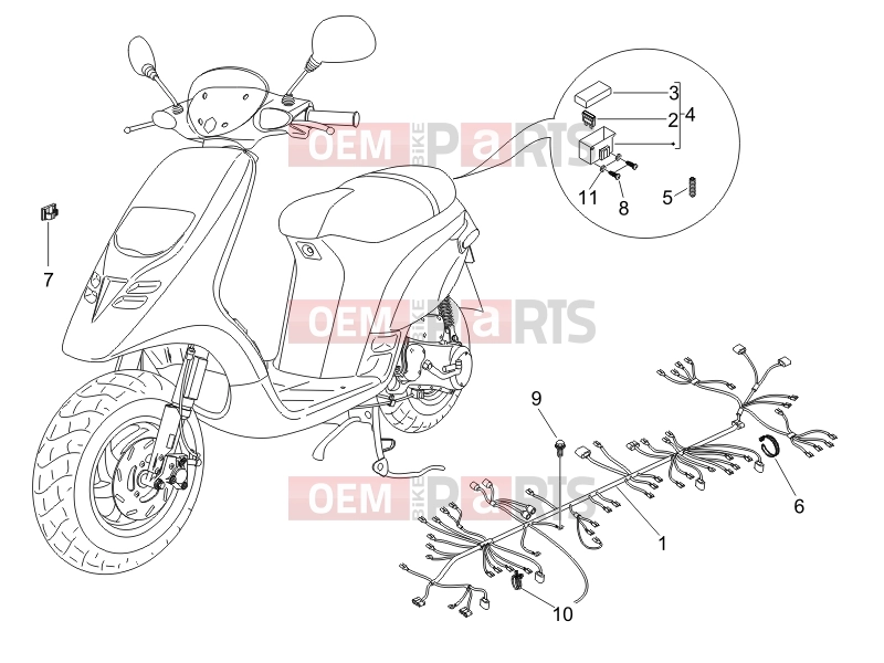 PIAGGIO Typhoon 50 2T (ZAPC290) Electrical system » Main cable harness
