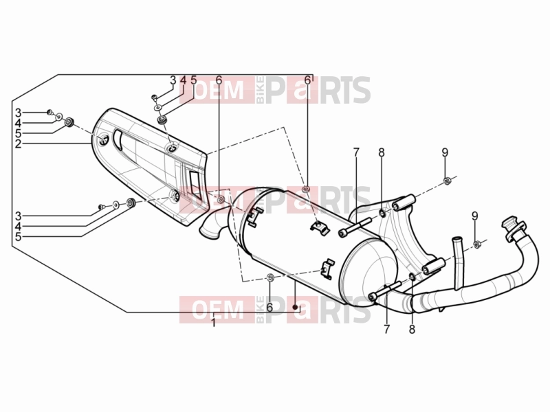 PIAGGIO Typhoon 50 2T (LBMC501) Engine » Silencer