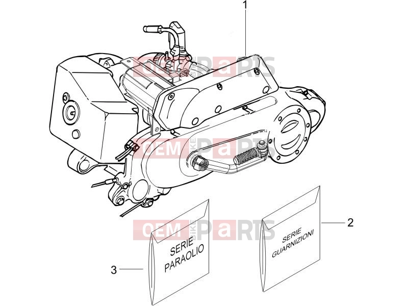 PIAGGIO Typhoon 50 2T Serie Speciale Engine » Engine, assembly