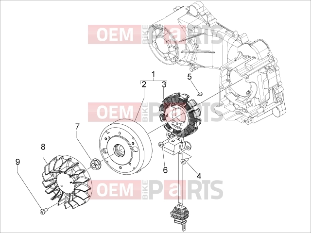 PIAGGIO Typhoon 50 4T 4V E2 (USA, CA) Engine » Flywheel magneto