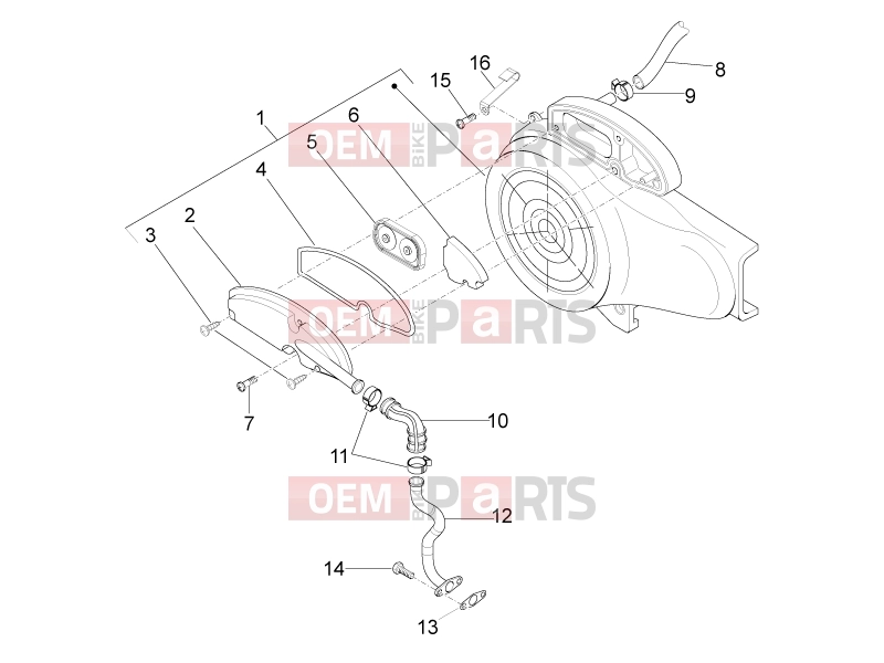 PIAGGIO Typhoon 50 4T 4V E2 (USA, CA) Engine » Secondary air box