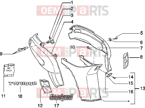 PIAGGIO Chassis » Side covers