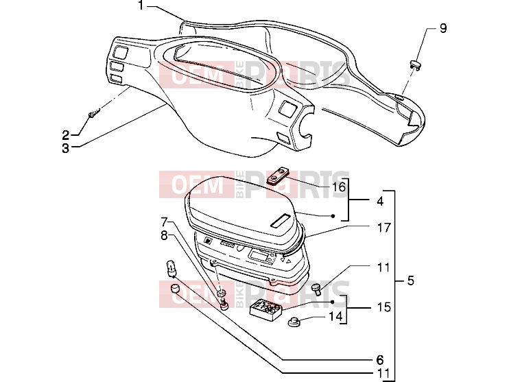 PIAGGIO Handlebars » Speedometers kms.-Handlebar covers