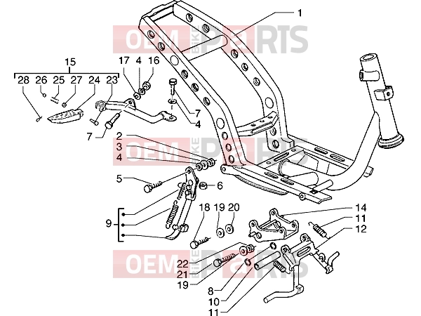 PIAGGIO Chassis » Chassis-Central stand