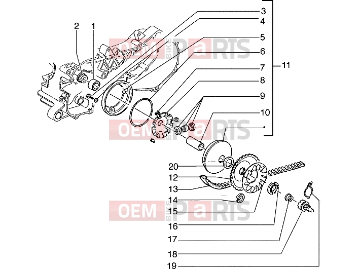 PIAGGIO Engine » Driving pulley