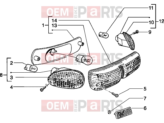 PIAGGIO Electrical system » Rear tail lamp