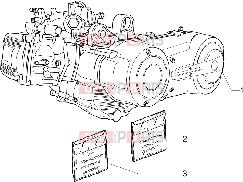 PIAGGIO X Evo 400 Engine » Engine, assembly