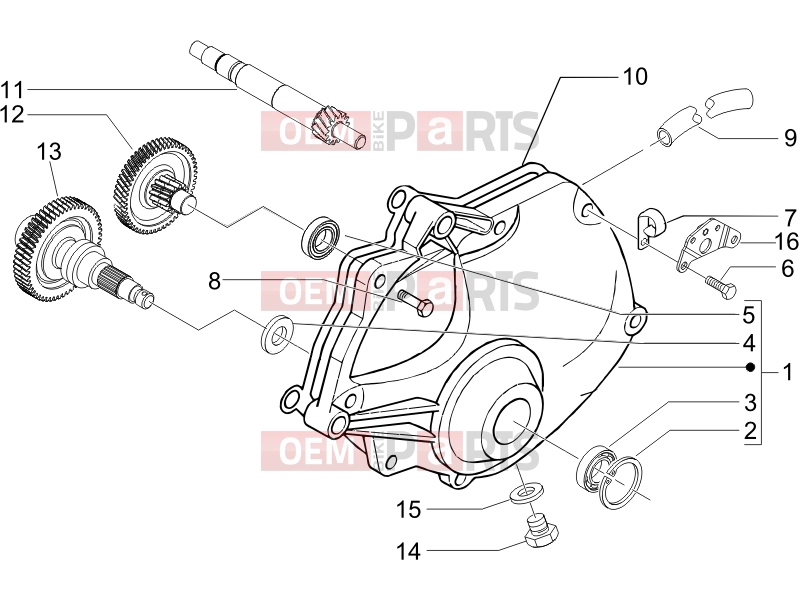 PIAGGIO X Evo 400 Engine » Reduction unit
