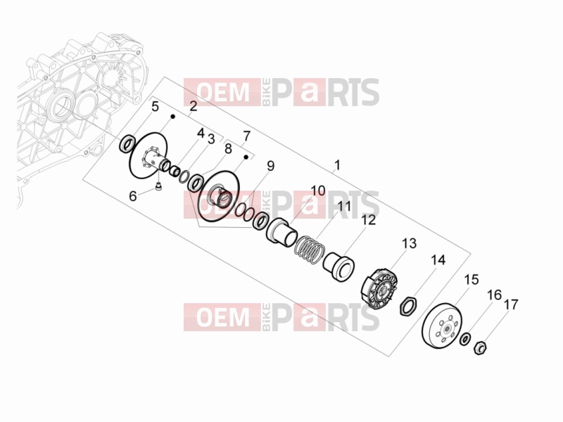 PIAGGIO X10 125 4V I.E. Engine » Driven pulley